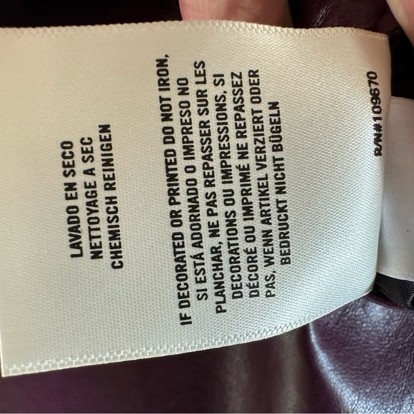 NWT Citizens Of Humanity Burgundy Recycled Leather Skirt Sz 30 - Picture 8 of 11